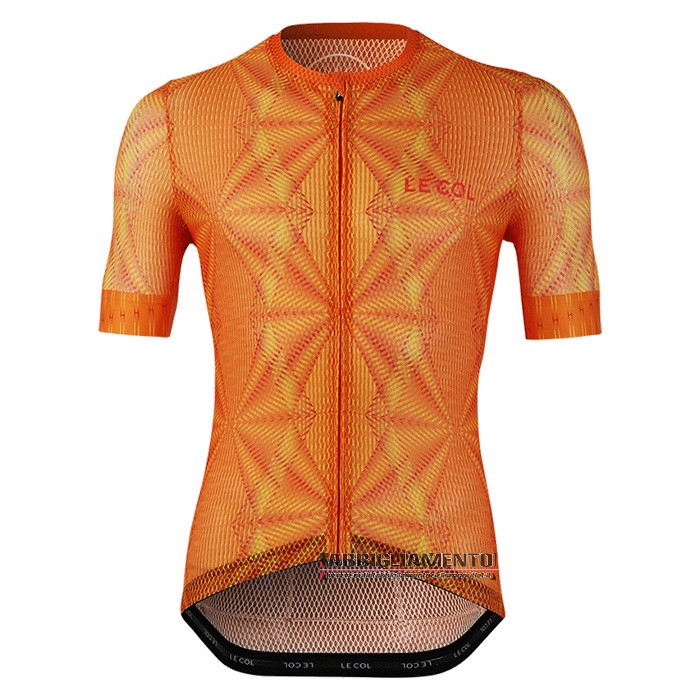 Abbigliamento Le Col 2020 Manica Corta e Pantaloncino Con Bretelle Arancione - Clicca l'immagine per chiudere